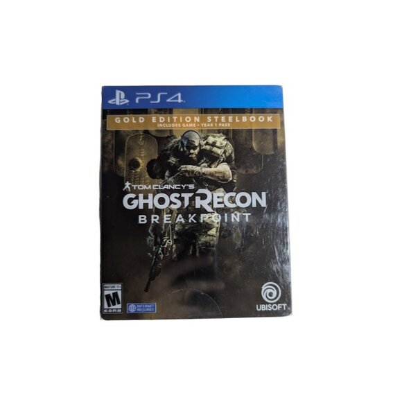 Tom Clancy's Ghost Recon Breakpoint Gold Edition Steelbook PS4 Video Game New - Picture 1 of 11